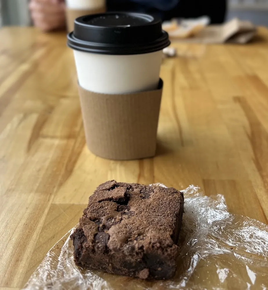 Choc Chip Brownie and Cappuccino